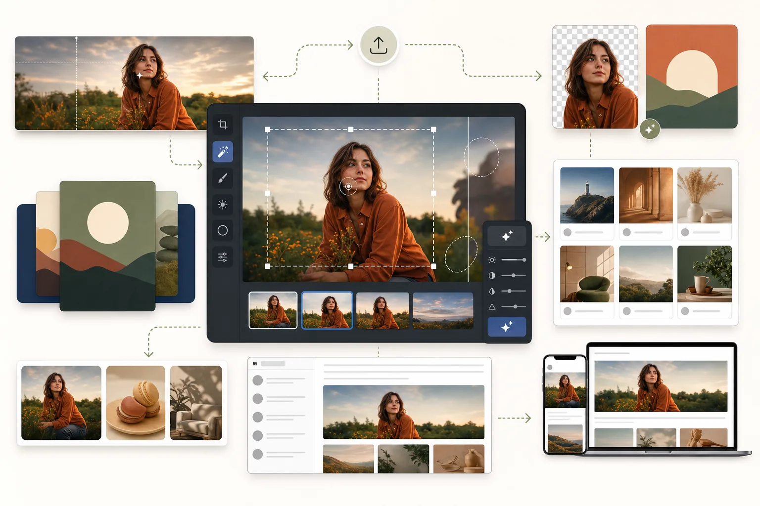 AI beehiiv newsletter image prep workflow creating post thumbnails, Boost partner cards, recommendation visuals, author branding, and email inline imagery