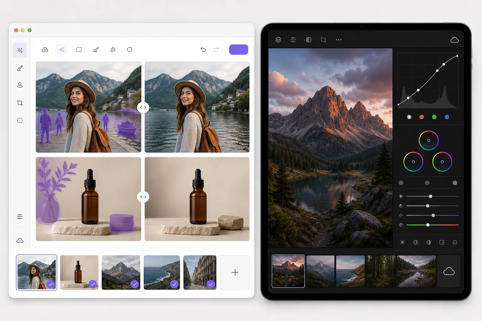 Comparison of AI cleanup tools and an Apple-native RAW editing workflow