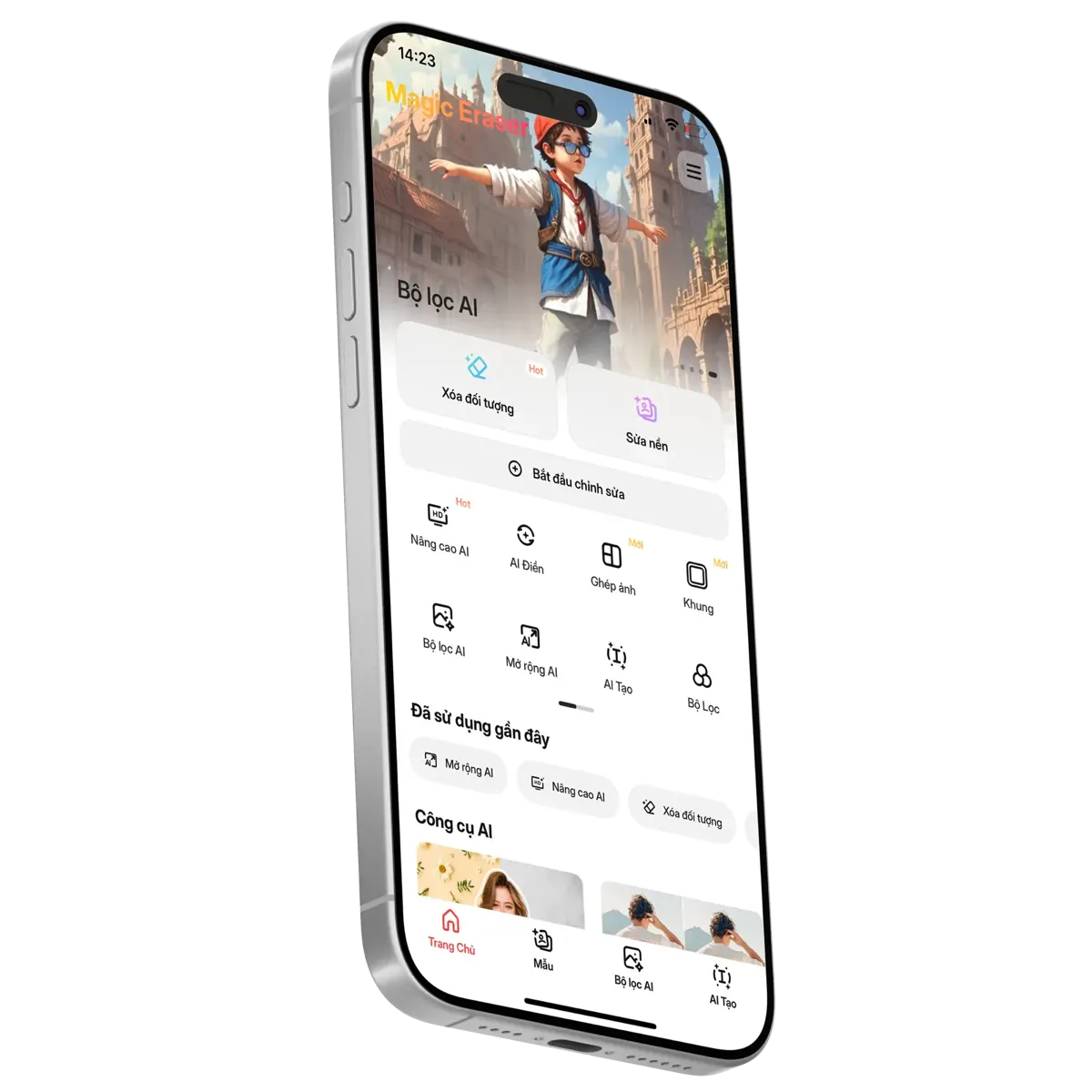 Magic Eraser app on smartphone
