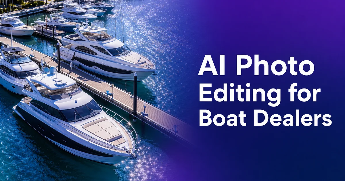 AI Photo Editing for Boat Dealers — Magic Eraser