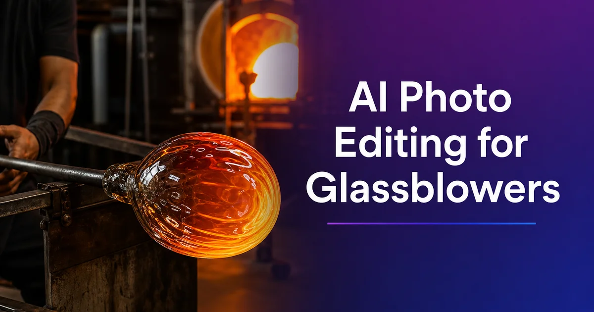 AI Photo Editing for Glassblowers — Magic Eraser