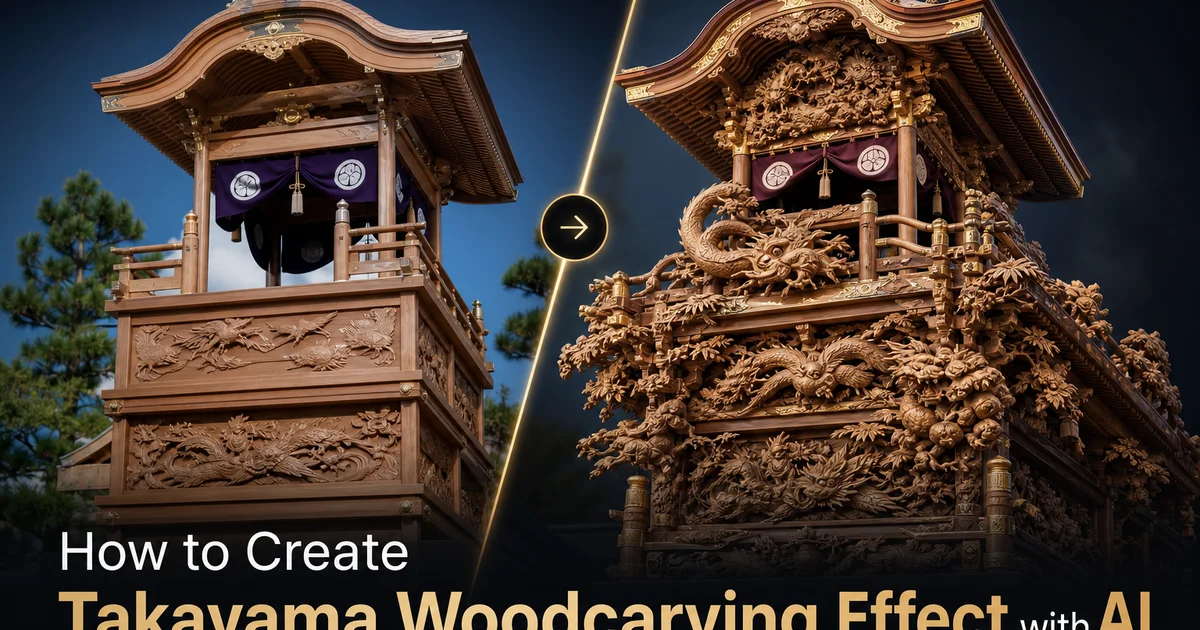 How to Create a Takayama Woodcarving Effect with AI Photo Editing