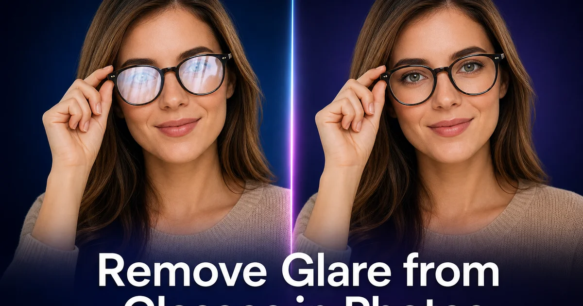 How to Remove Glare from Glasses in Photos — Magic Eraser