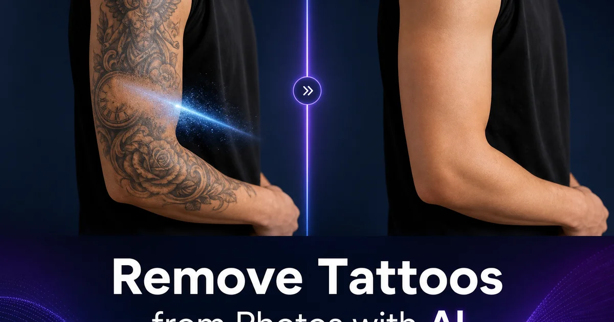 How to Remove Tattoos from Photos with AI — Magic Eraser