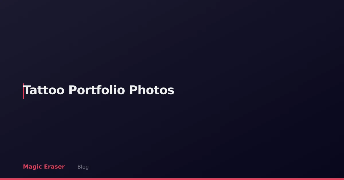 Tattoo Artist Portfolio Photos: AI Editing for Ink That Looks Its Best