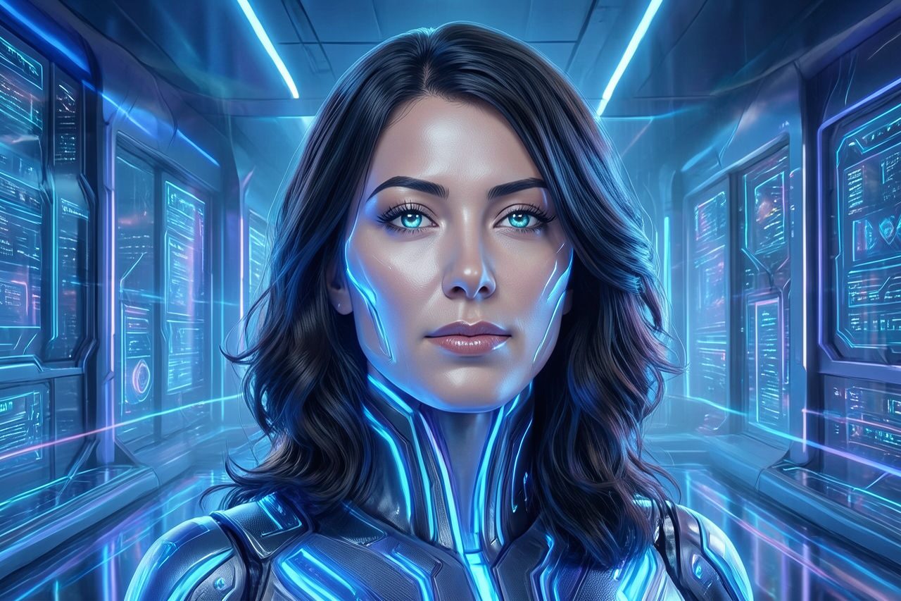 مثال على فلتر الصور Futuristic بالذكاء الاصطناعي