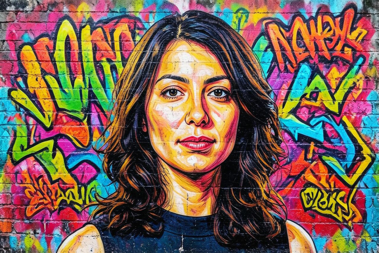Graffiti AI photo filter result