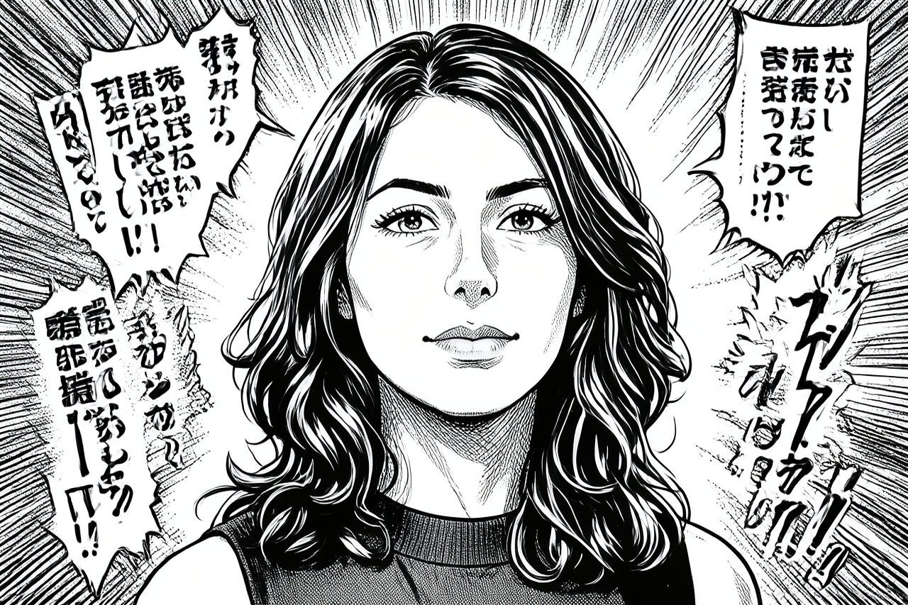 مثال على فلتر الصور Manga بالذكاء الاصطناعي