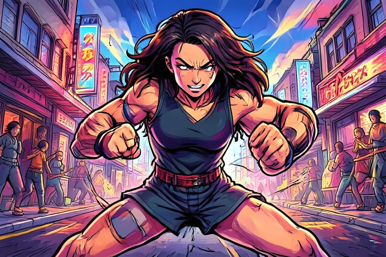 مثال على فلتر الصور Street Fighter بالذكاء الاصطناعي