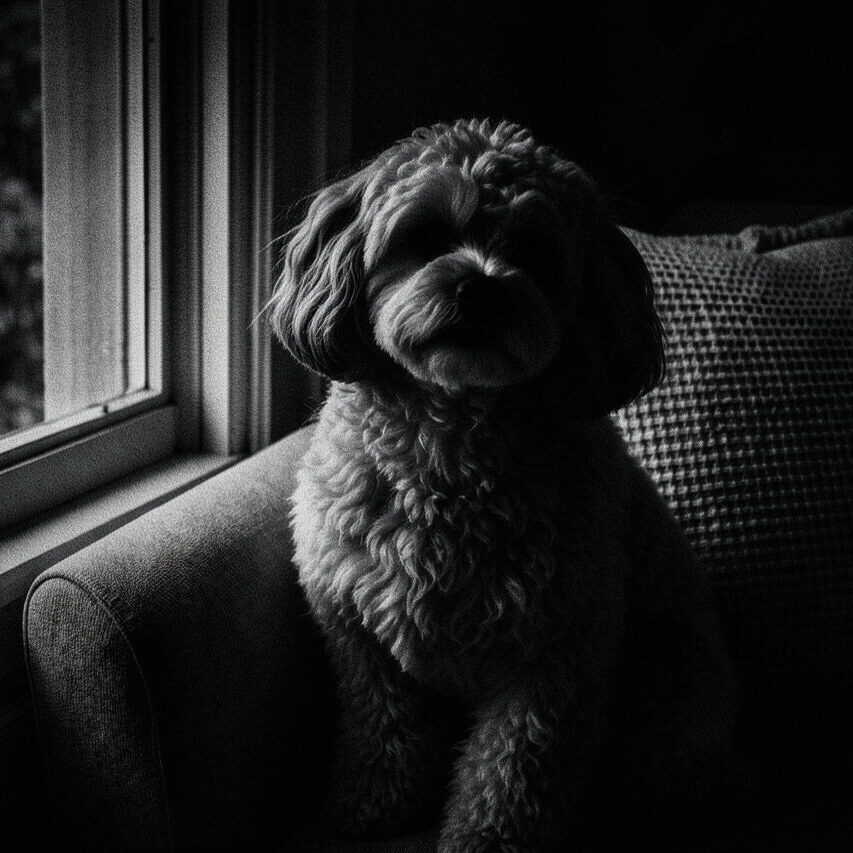 Film Noir AI filter pet result