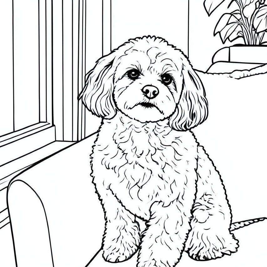 Line Art AI filter pet result