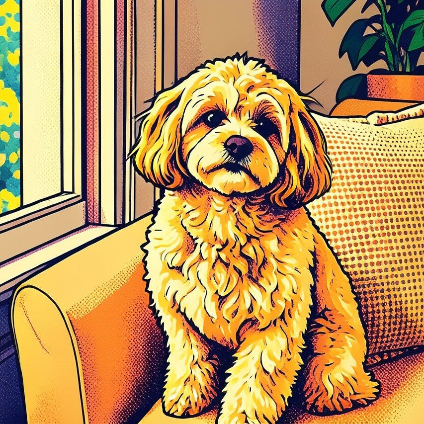 Pop Art AI filter pet result