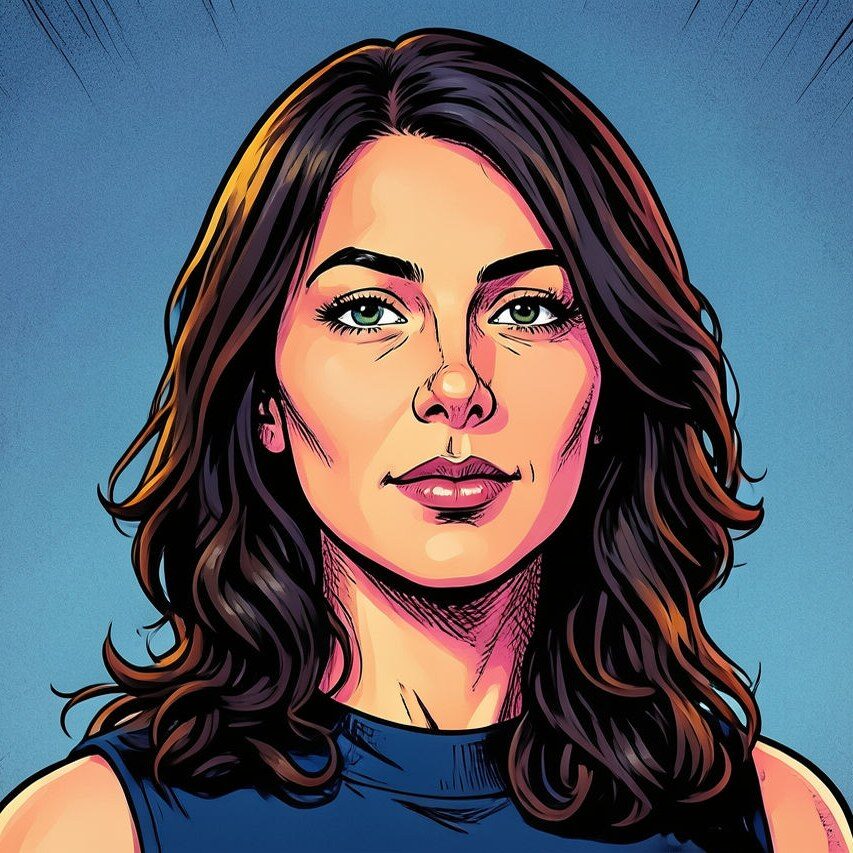 Comic AI filter portrait result