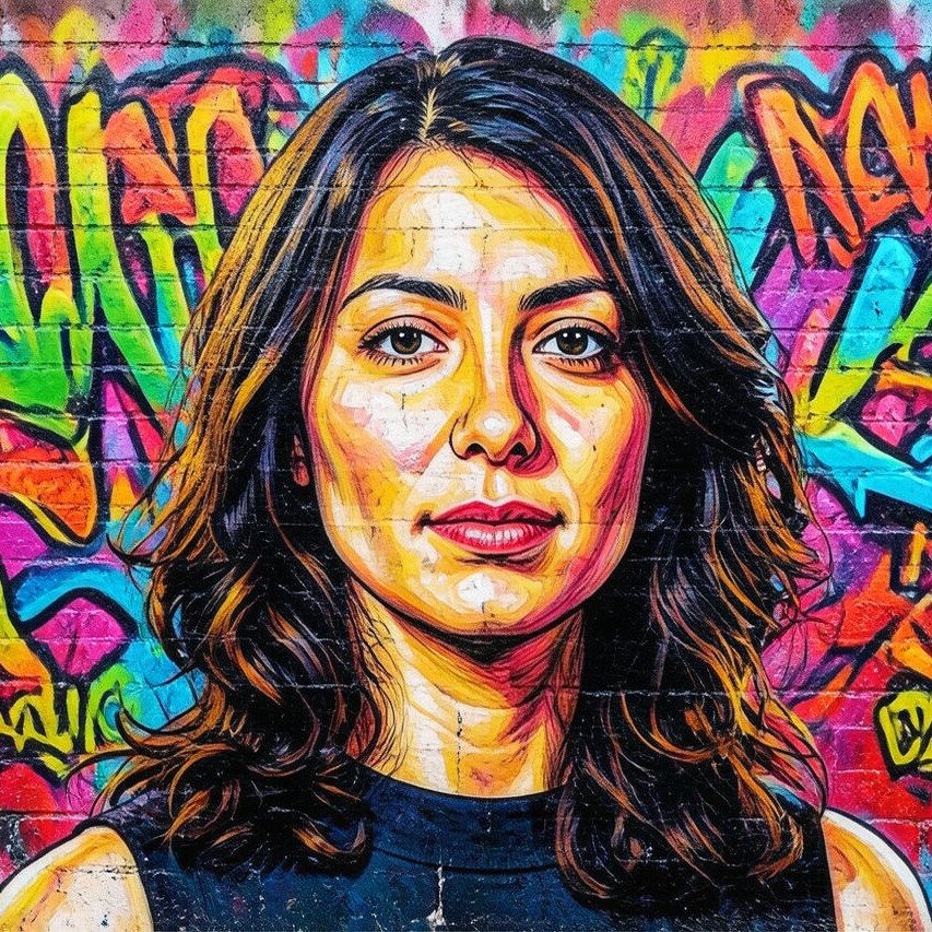 Graffiti AI filter portrait result