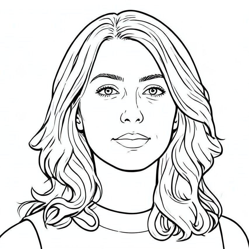 Line Art AI filter portrait result