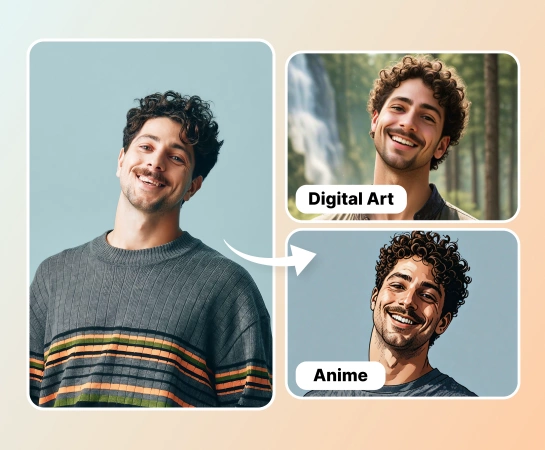 AI filter styles preview