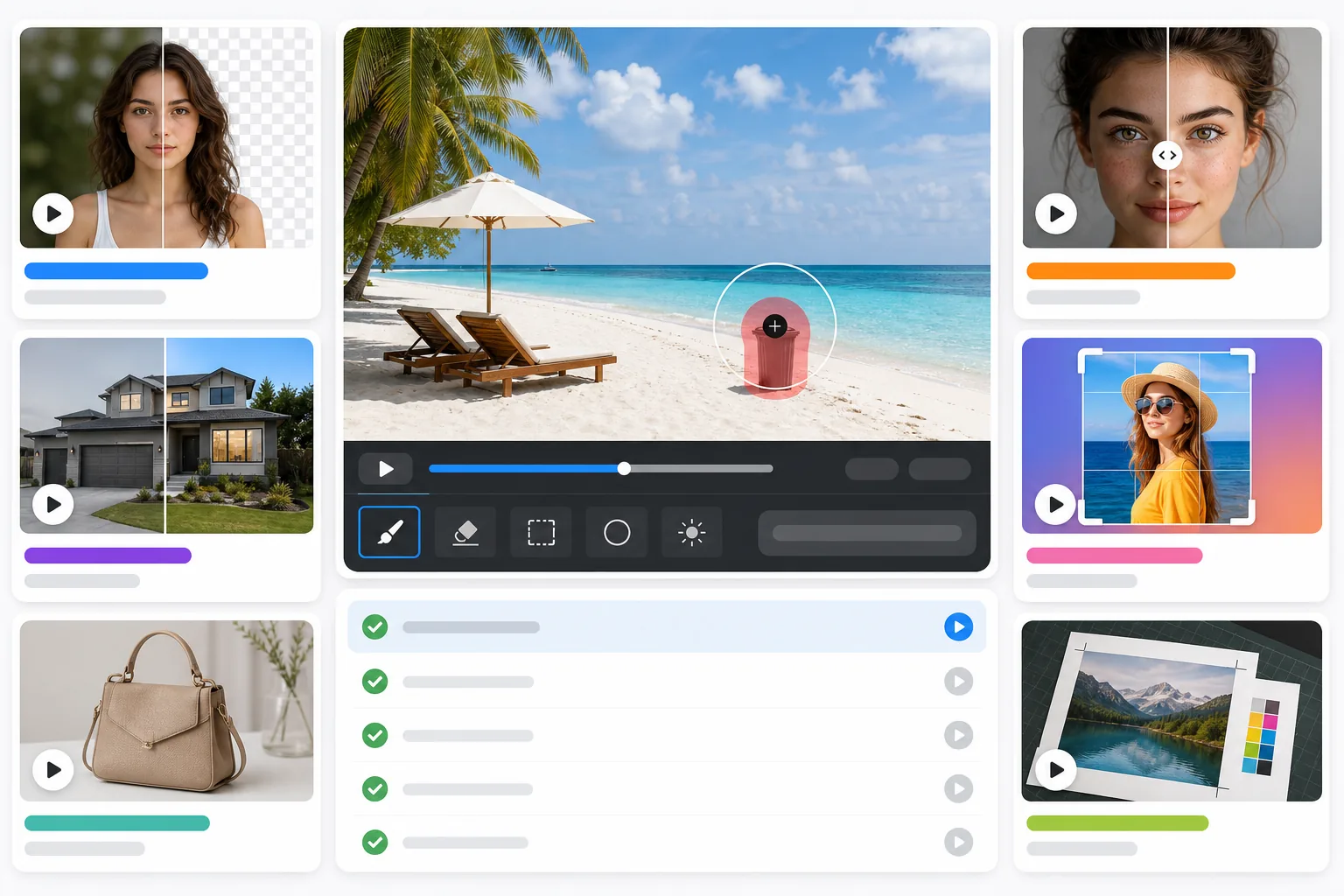 Structured photo editing academy courses covering object removal, background editing, enhancement, cropping, and print preparation
