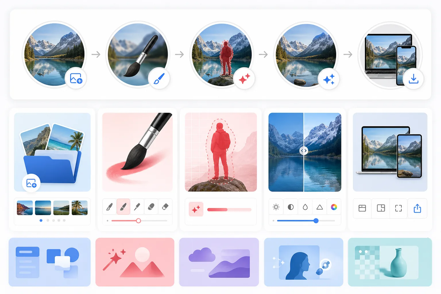 Step by step Magic Eraser photo editing how-to workflow