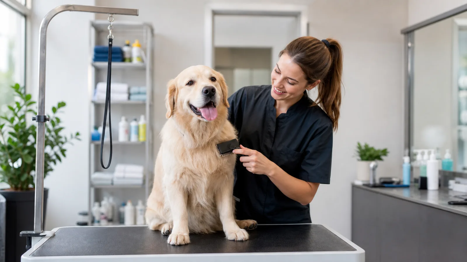 Pet Services / Grooming workspace — illustrative photograph