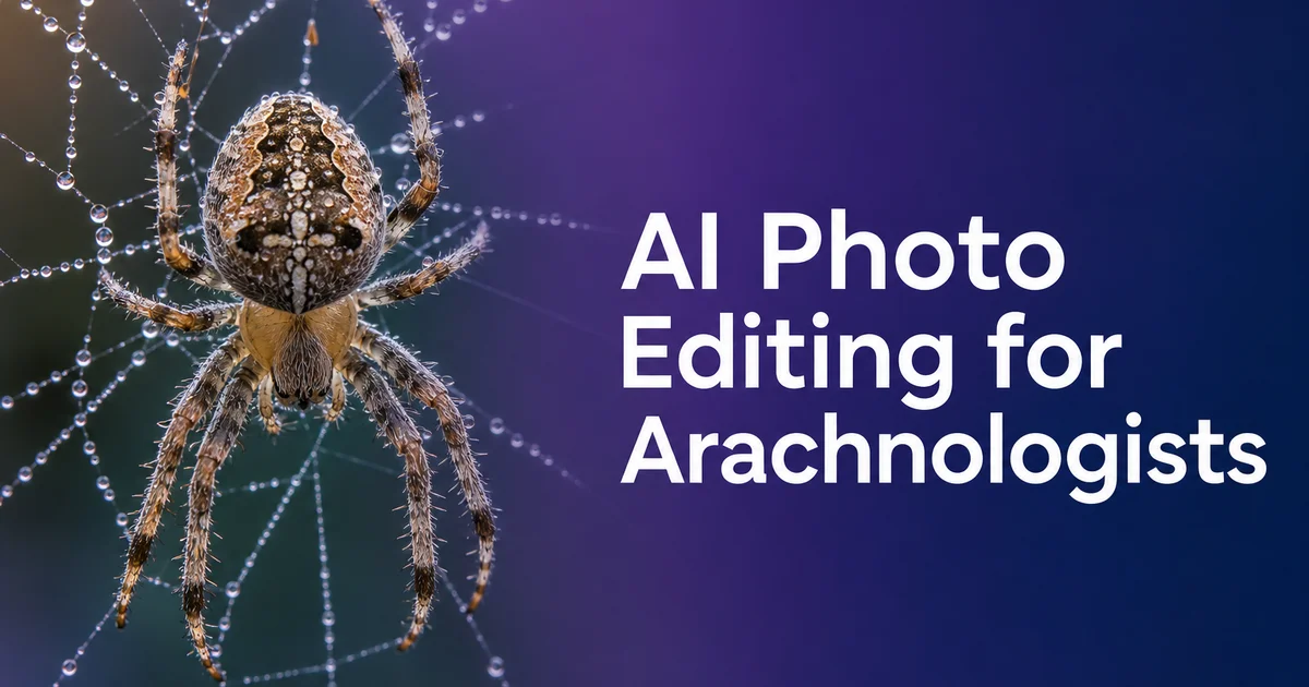 AI Photo Editing for Arachnologists — Magic Eraser