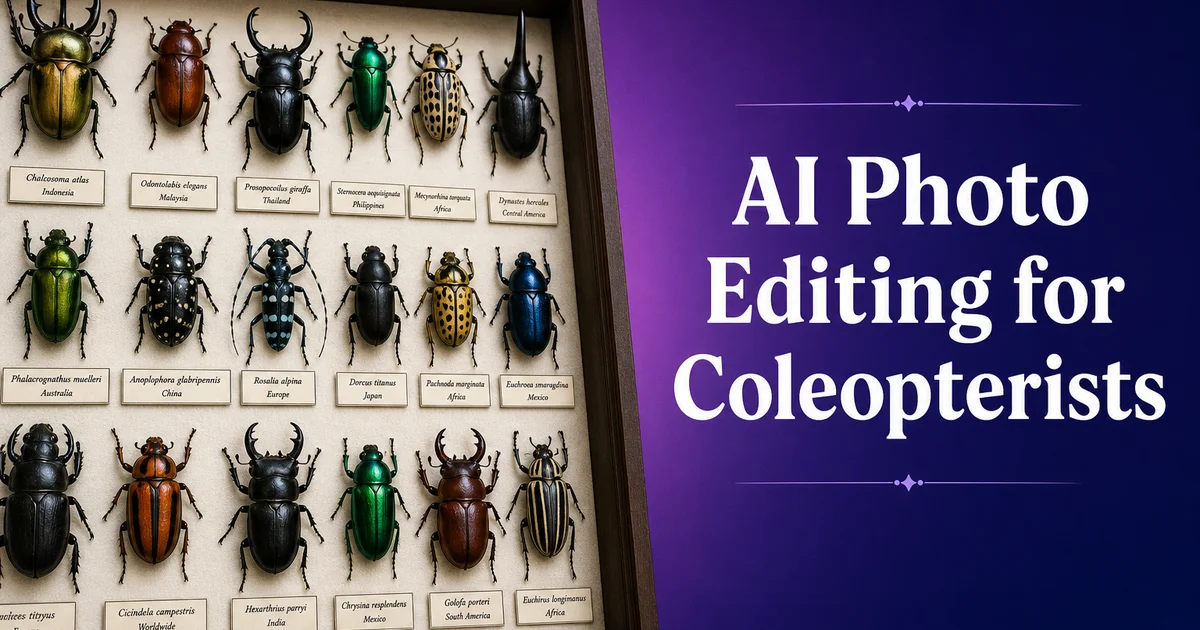AI Photo Editing for Coleopterists — Magic Eraser