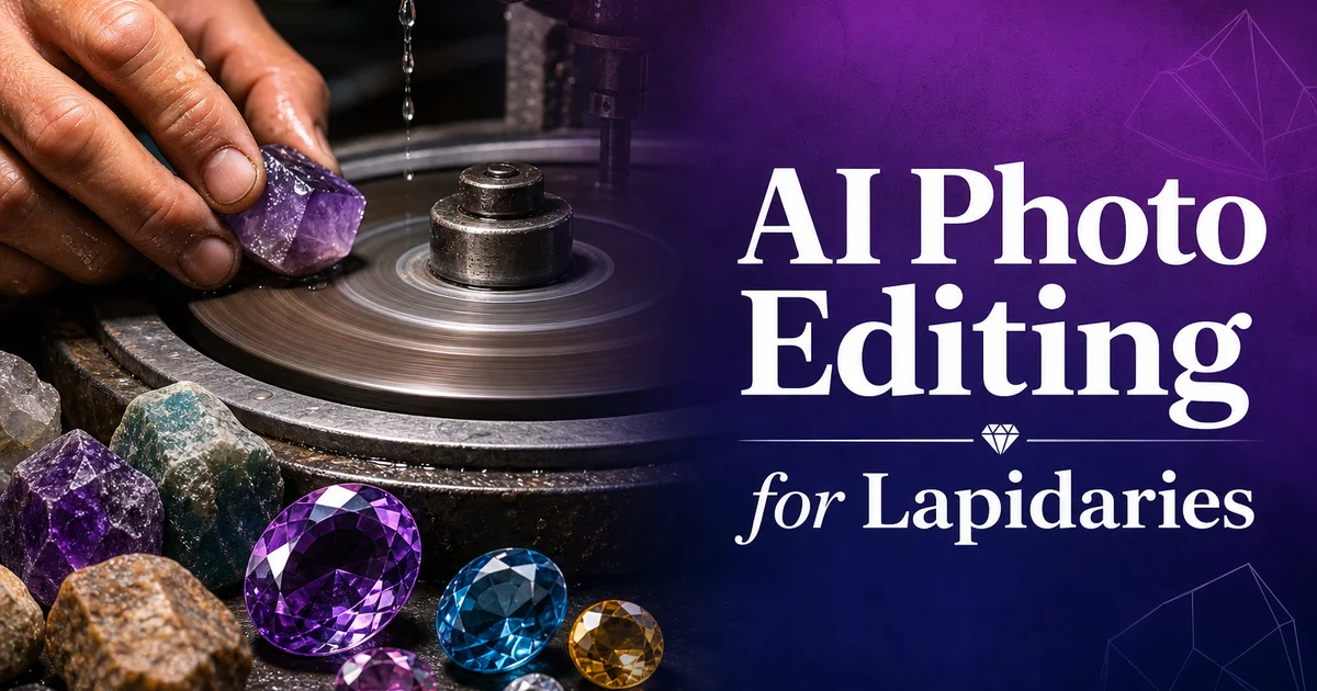 AI Photo Editing for Lapidaries: Showcase Cut Gemstones — Magic Eraser