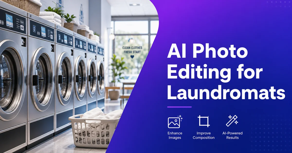 AI Photo Editing for Laundromats: Facility Marketing and Social Media