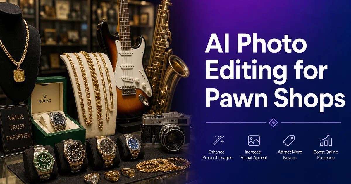 AI Photo Editing for Pawn Shops: Inventory Photos, Online Listings, and Showcase Marketing