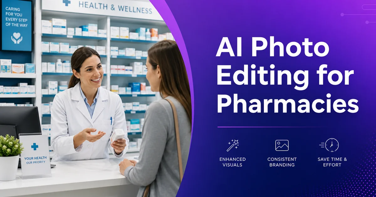 AI Photo Editing for Pharmacies: Store Photography, Product Displays, and Health Marketing
