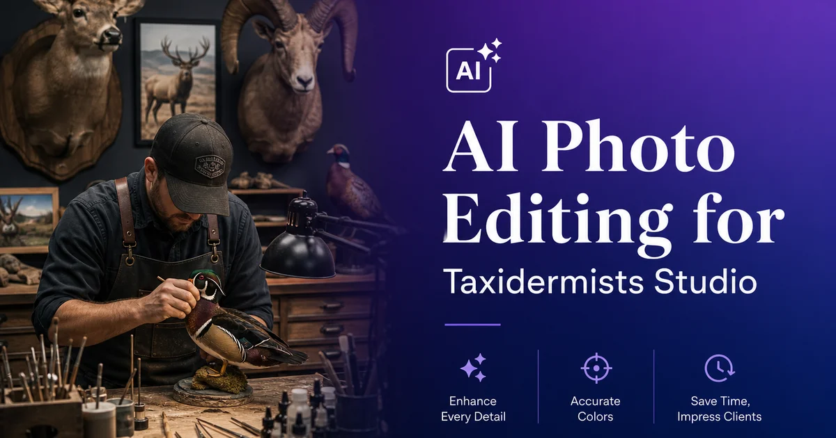 AI Photo Editing for Taxidermy Studios: Showcase Natural History Mounts