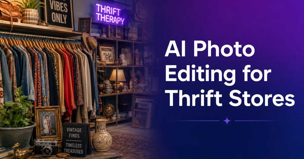 AI Photo Editing for Thrift Stores: Sell Secondhand Items Faster with Better Photos