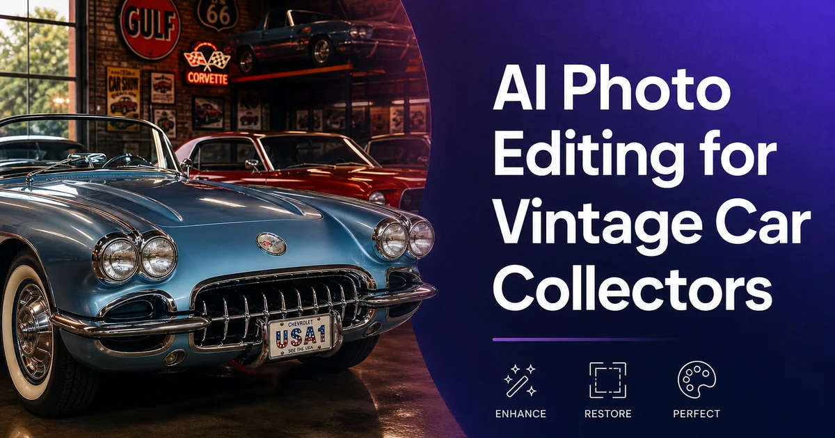AI Photo Editing for Vintage Car Collectors: Document, List, and Sell Classic Cars