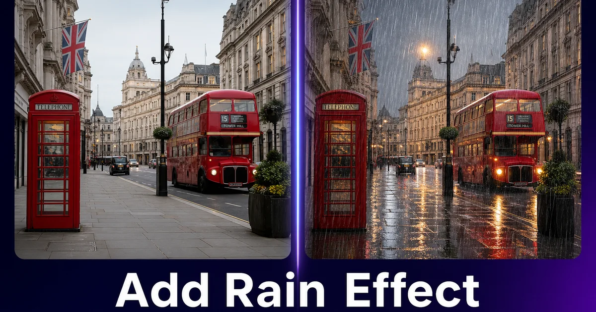 How to Add Rain Effect to Photos with AI — Magic Eraser
