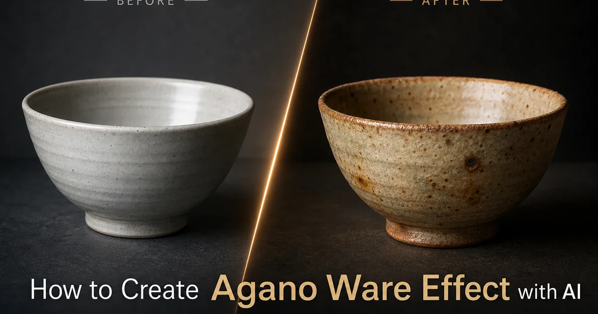 How to Create an Agano Ware Effect with AI: Japanese Flowing Glaze Tutorial