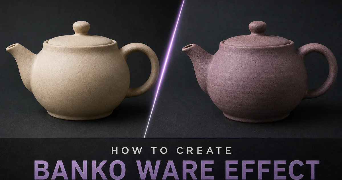 How to Create a Banko Ware Effect with AI: Japanese Unglazed Teapot Texture Tutorial