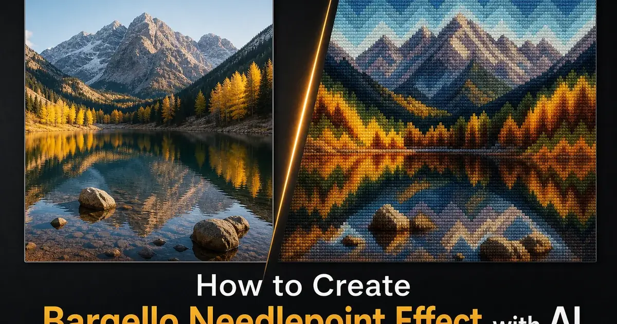 How to Create Bargello Needlepoint Effect with AI — Magic Eraser