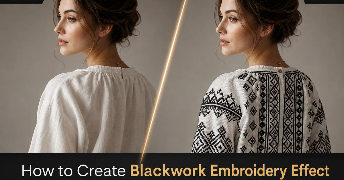 How to Create a Blackwork Embroidery Effect with AI — Magic Eraser