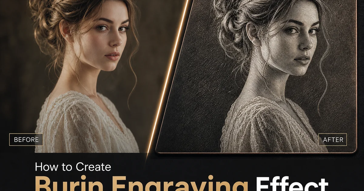 How to Create a Burin Engraving Effect with AI Photo Editing — Magic Eraser