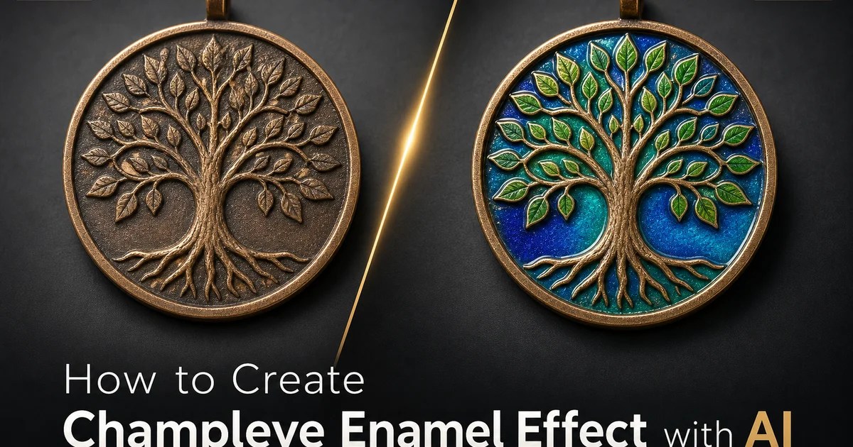 How to Create a Champlevé Enamel Effect with AI Photo Editing