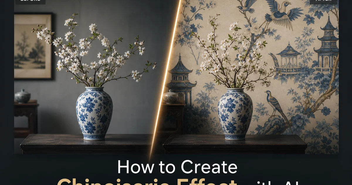 How to Create Chinoiserie Effect with AI — Magic Eraser