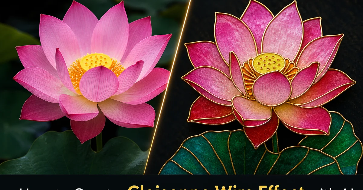 How to Create a Cloisonné Wire Effect with AI — Magic Eraser