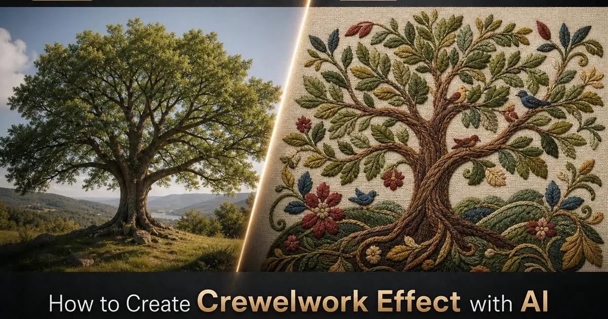 How to Create a Crewelwork Effect with AI — Magic Eraser