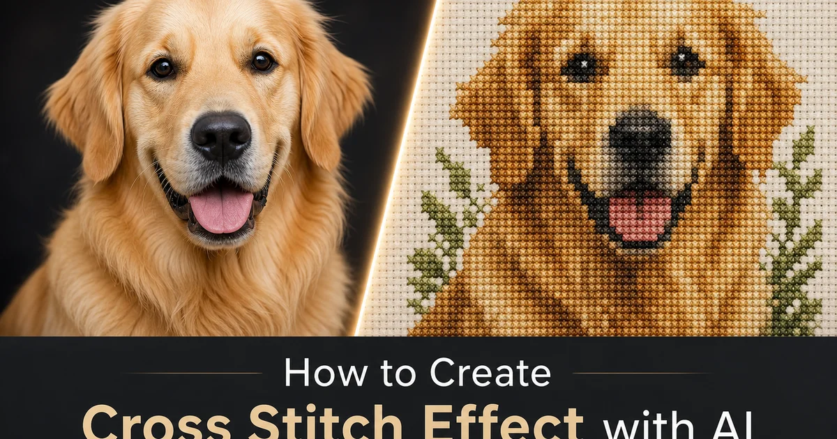 How to Create Cross-Stitch Effect with AI — Magic Eraser
