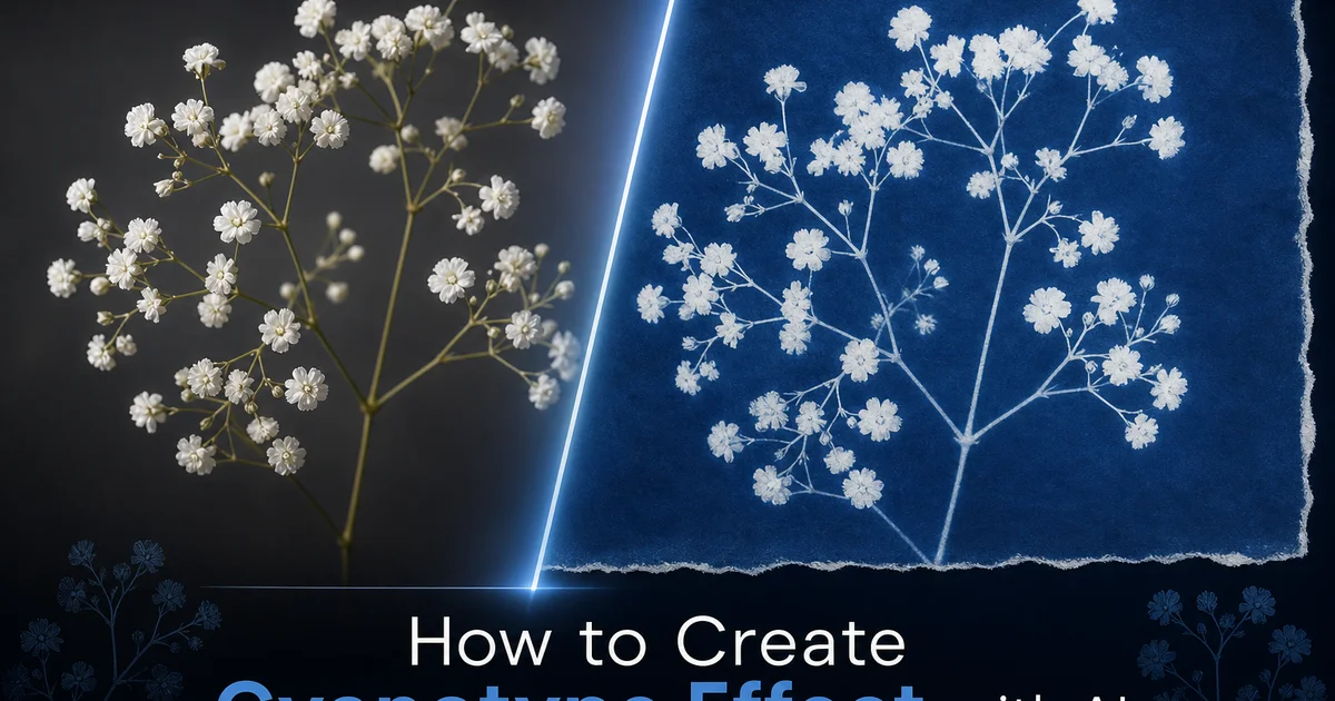 How to Create Cyanotype Effect with AI — Magic Eraser