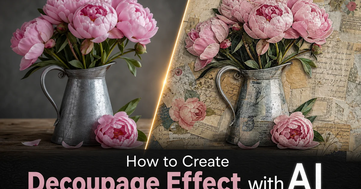 How to Create Decoupage Effect with AI — Magic Eraser