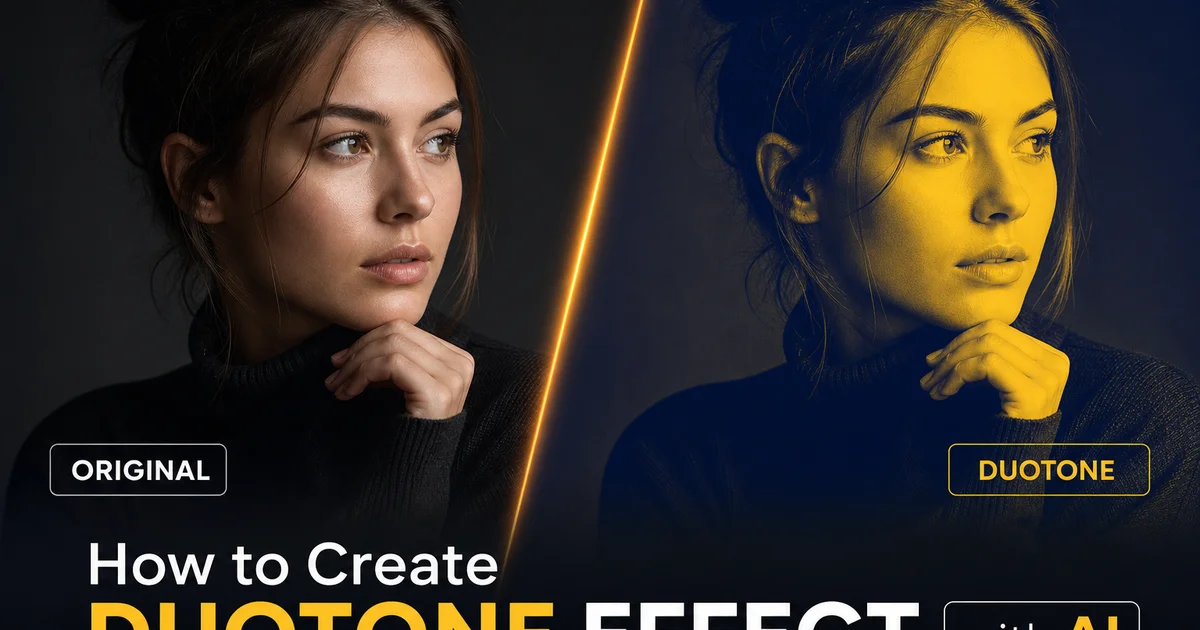How to Create Duotone Effect with AI — Magic Eraser