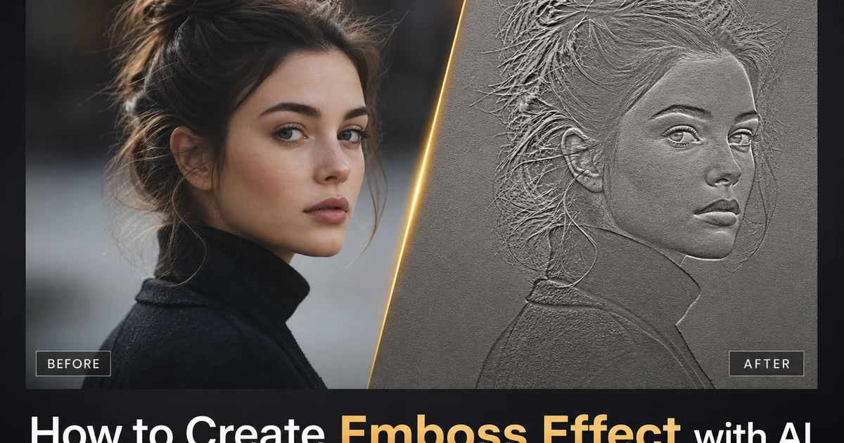 How to Create Emboss Effect with AI — Magic Eraser