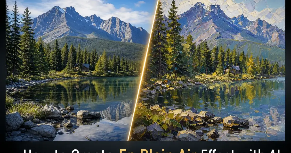 How to Create an En Plein Air Effect with AI Photo Editing