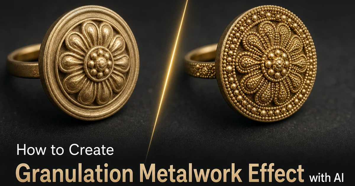 How to Create a Granulation Metalwork Effect with AI Photo Editing