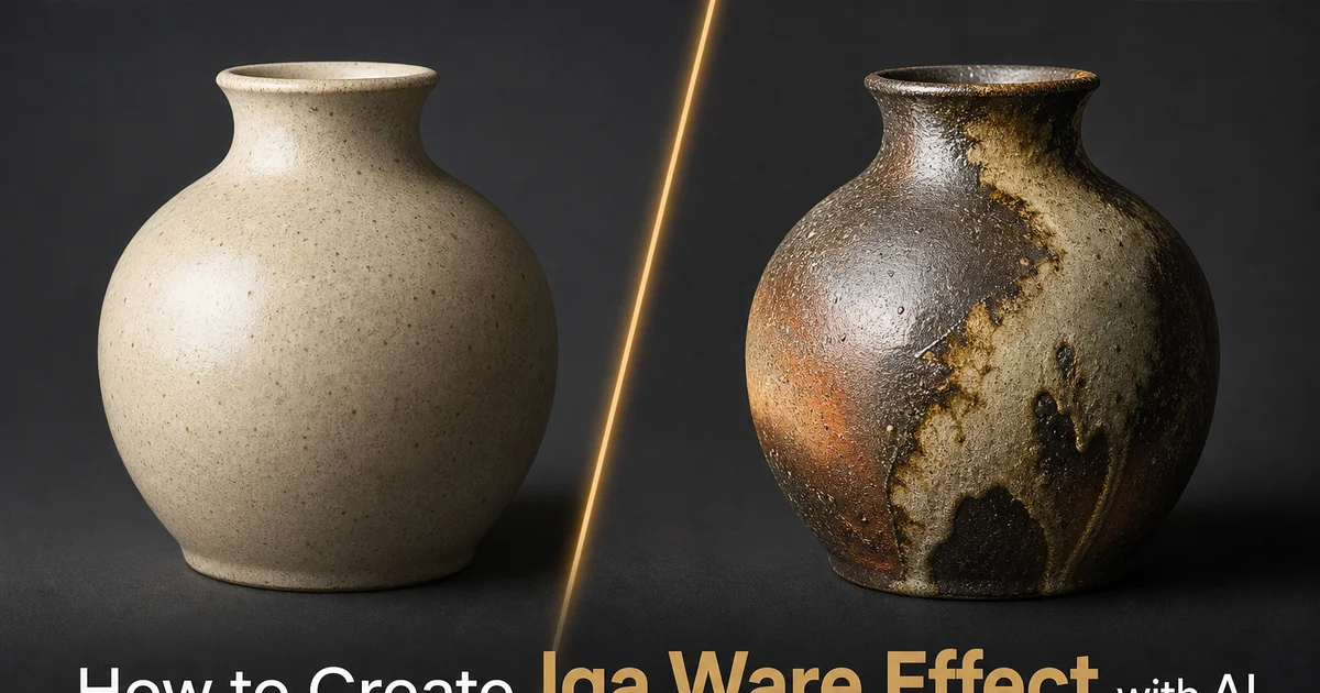 How to Create an Iga Ware Effect with AI: Japanese Fire-Scarred Pottery Tutorial